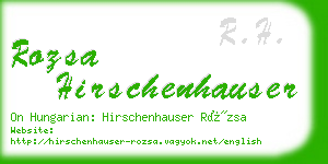 rozsa hirschenhauser business card